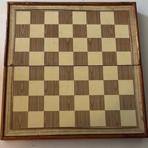 Magnetic Wooden Chess Set with Black and White Pieces